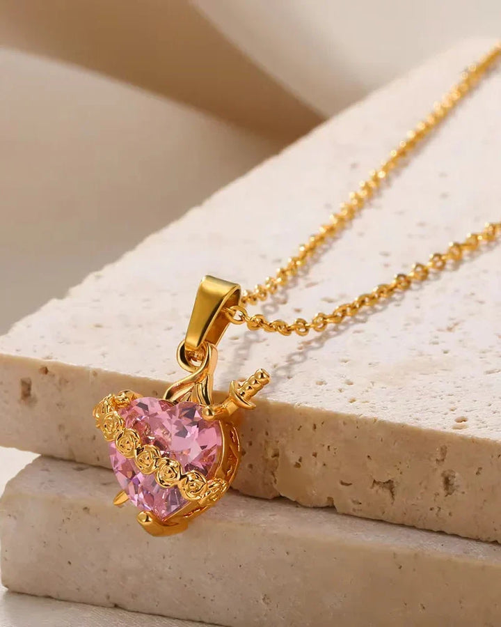 Immaculate Heart of Mary Necklace (Gold Plated)