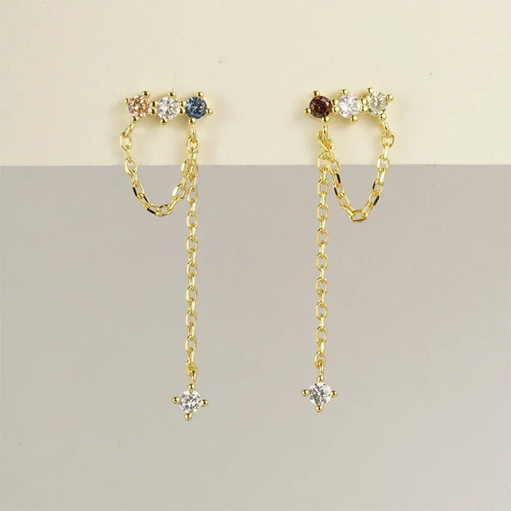 Twins Divide Sterling Silver Earrings