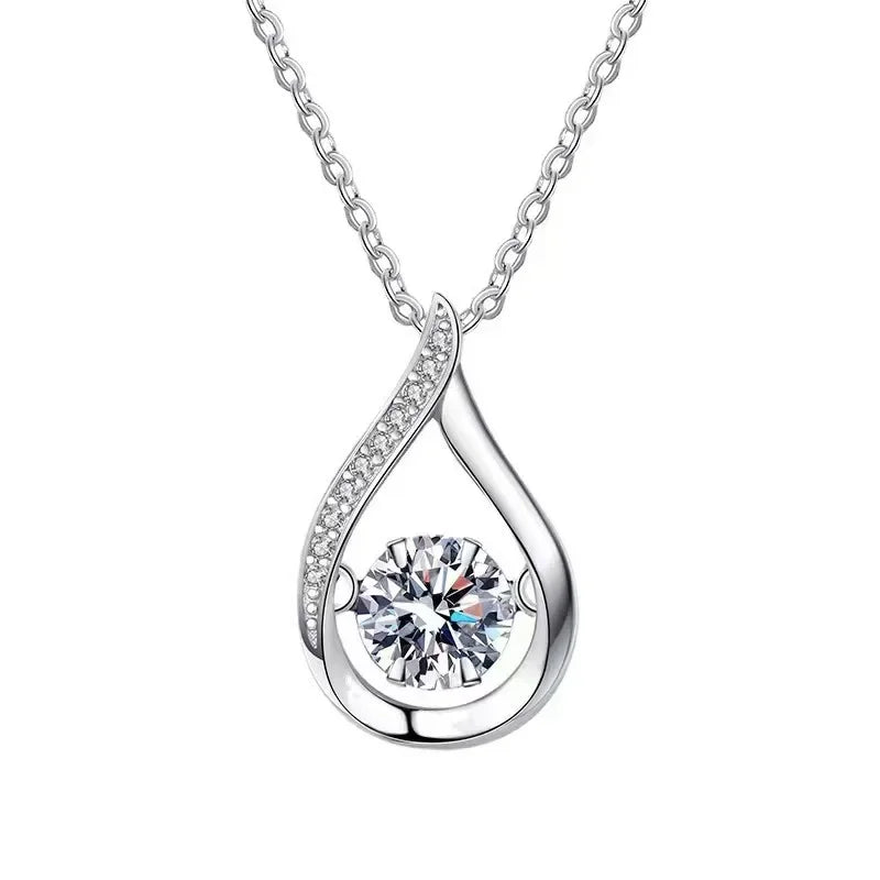 Drop Silver Bright Necklace