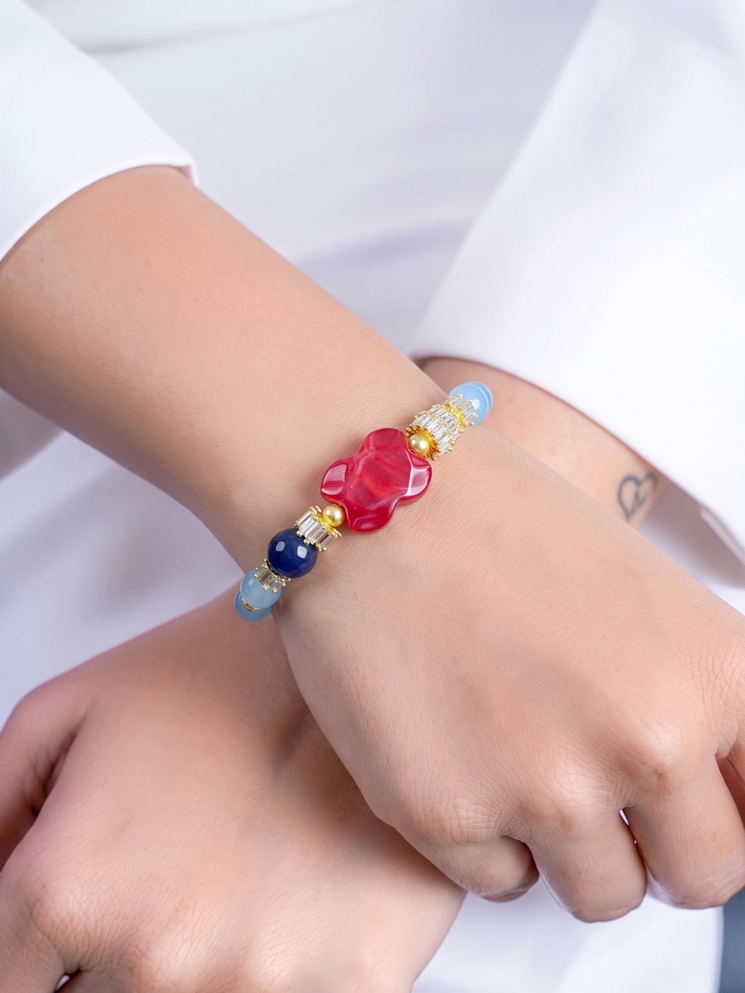 Selo Sky Blue Women's Beaded Bracelet