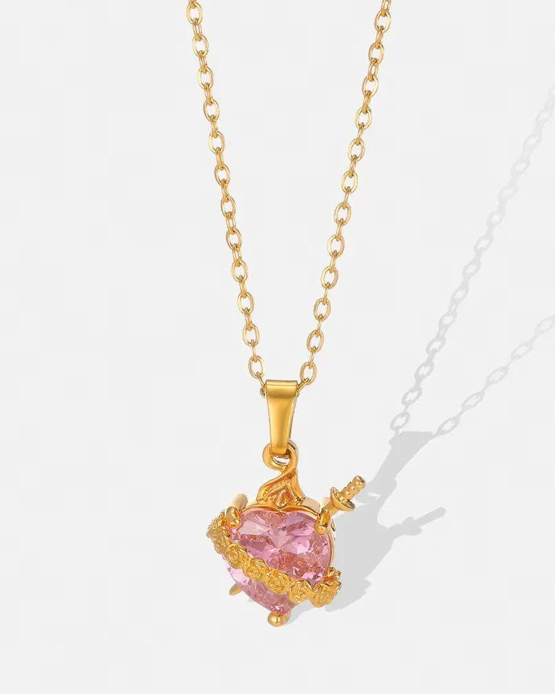 Immaculate Heart of Mary Necklace (Gold Plated)