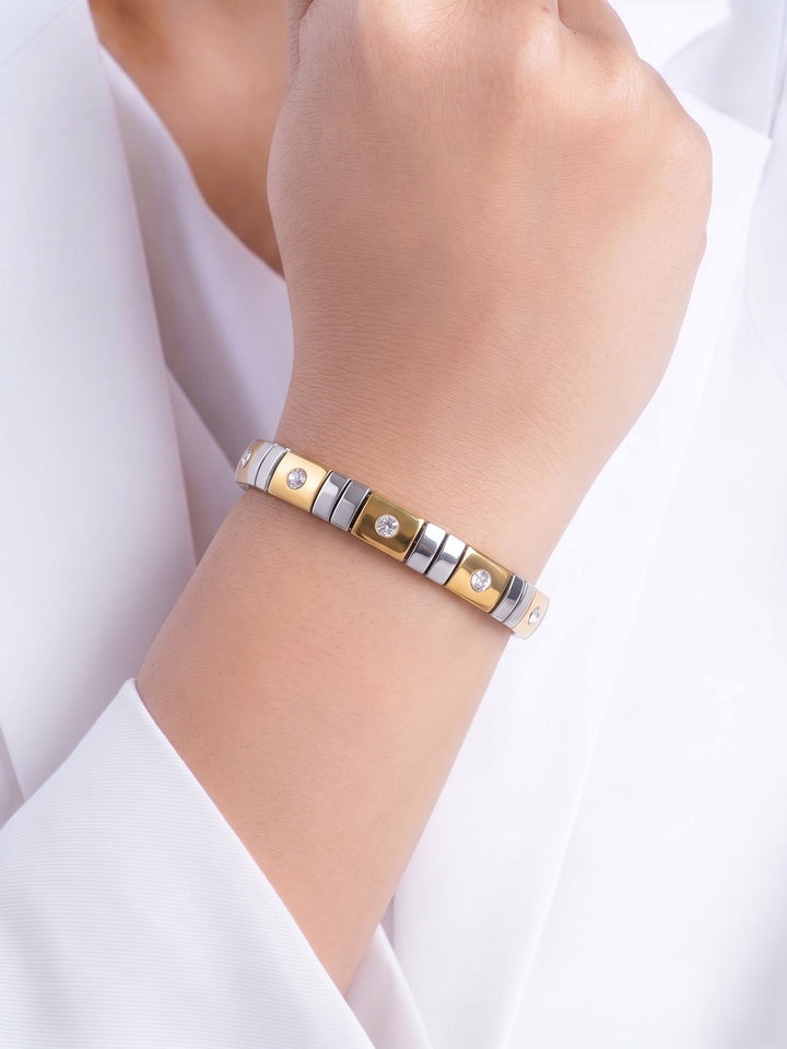 Tristan Heart Silver - 18K Gold Plated Bracelet