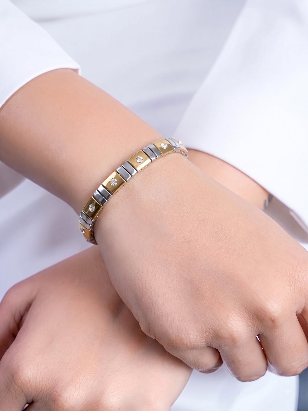 Tristan Heart Silver - 18K Gold Plated Bracelet