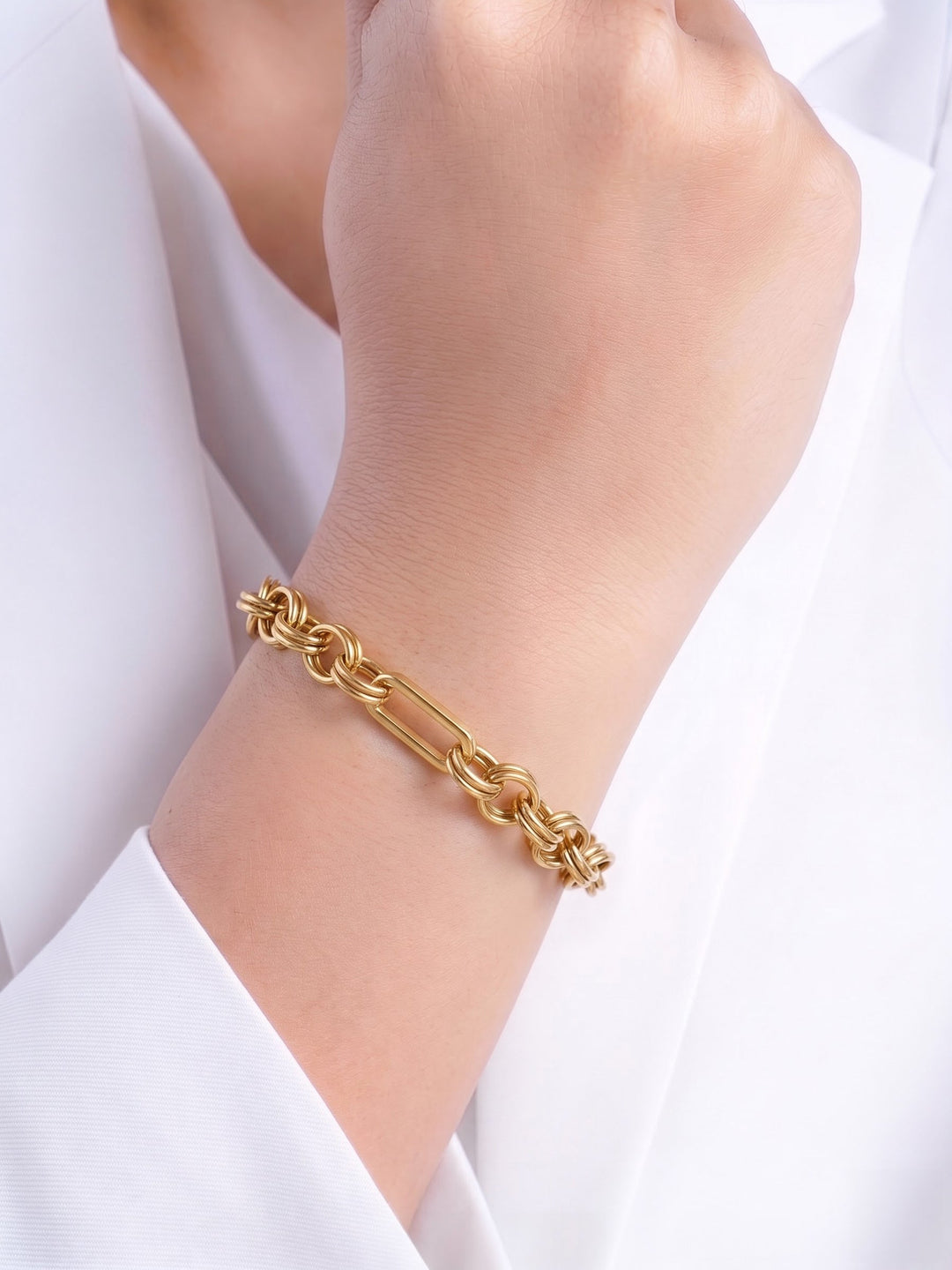 Veronica Link 18K Gold Plated Chain Bracelet