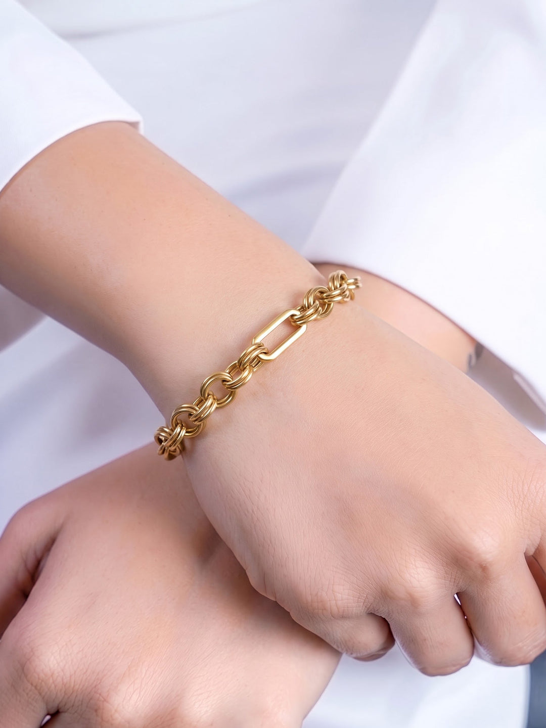 Veronica Link 18K Gold Plated Chain Bracelet