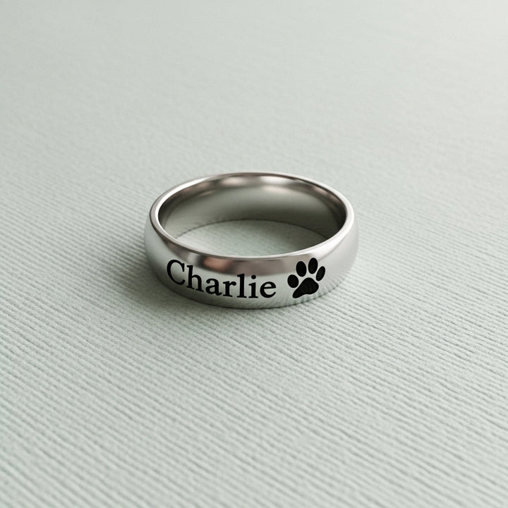 My Four Legged Angel Is Always Near By Engraved Ring