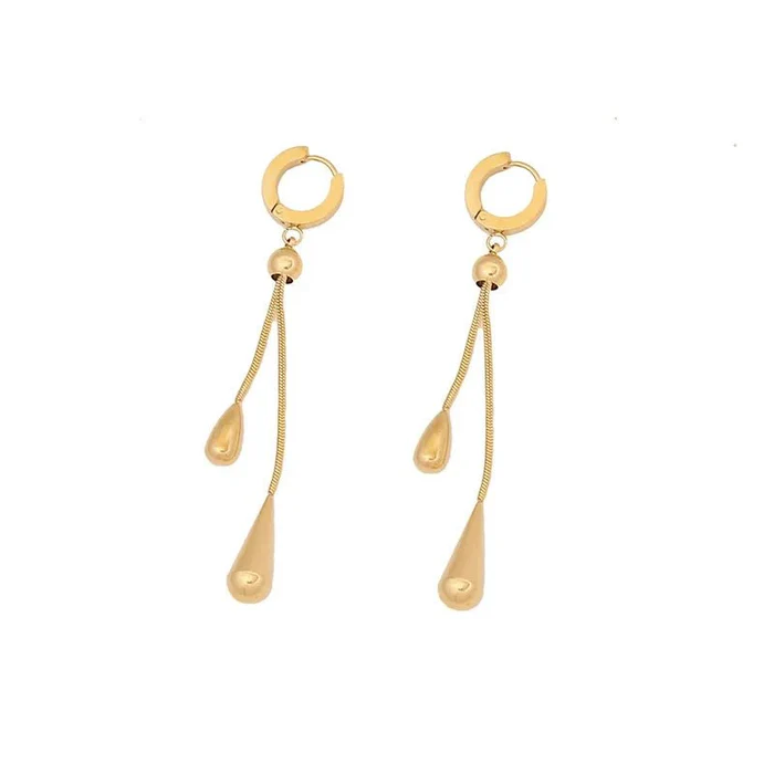 Adjustable Pull Droplet Necklace and Earrings