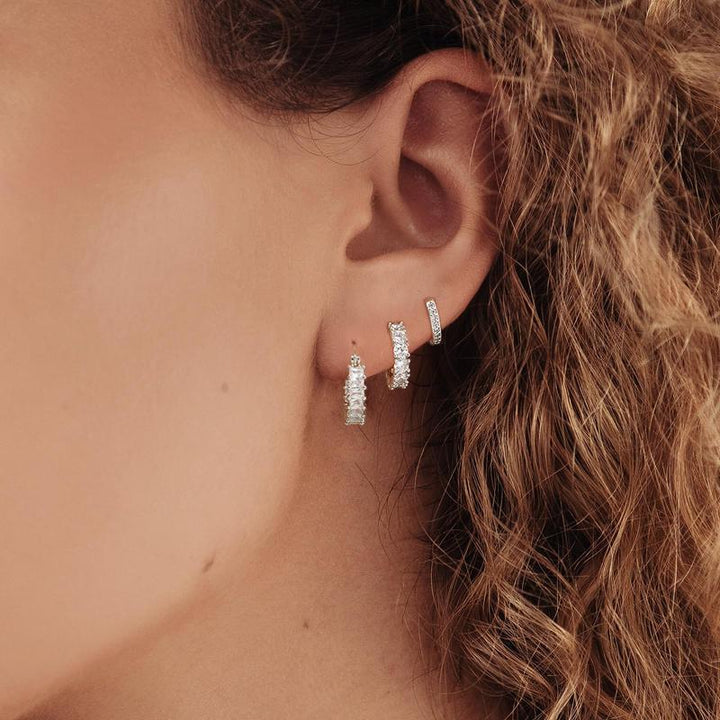 14K 3pc Gold Hoop Earrings