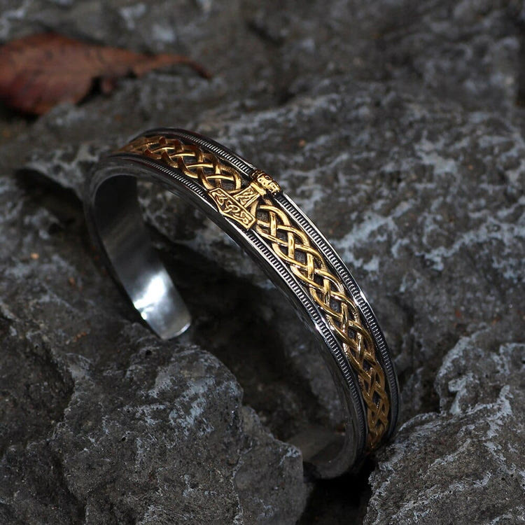 Stainless Steel Vikings Style Mjolnir Bracelet