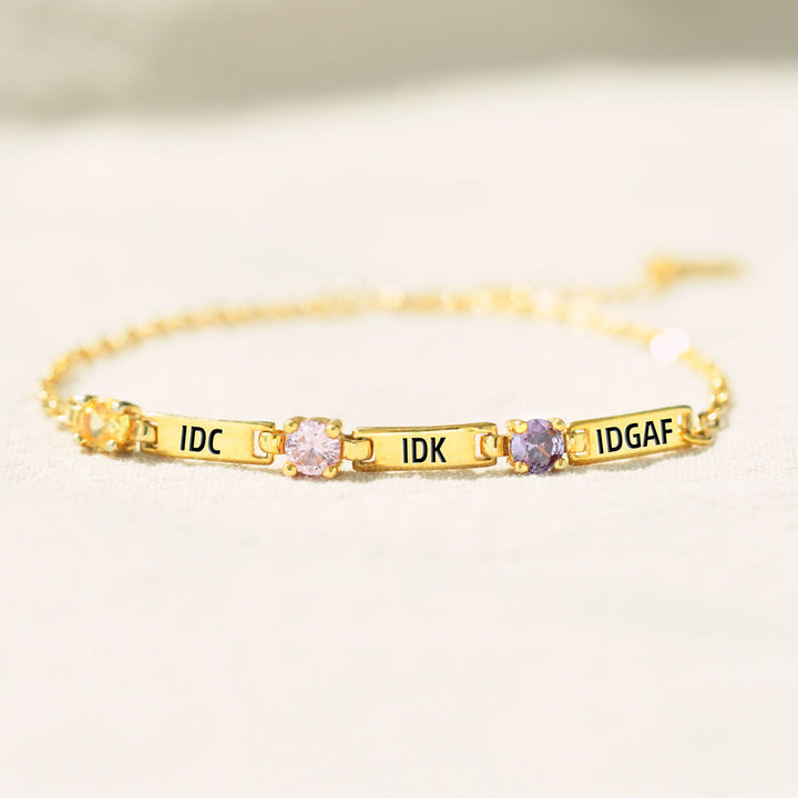 IDGAF Paperclip Bracelet
