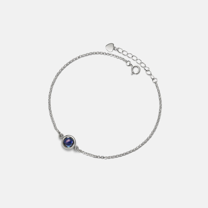 For Love - Sterling Silver Custom Photo Projection Bracelet