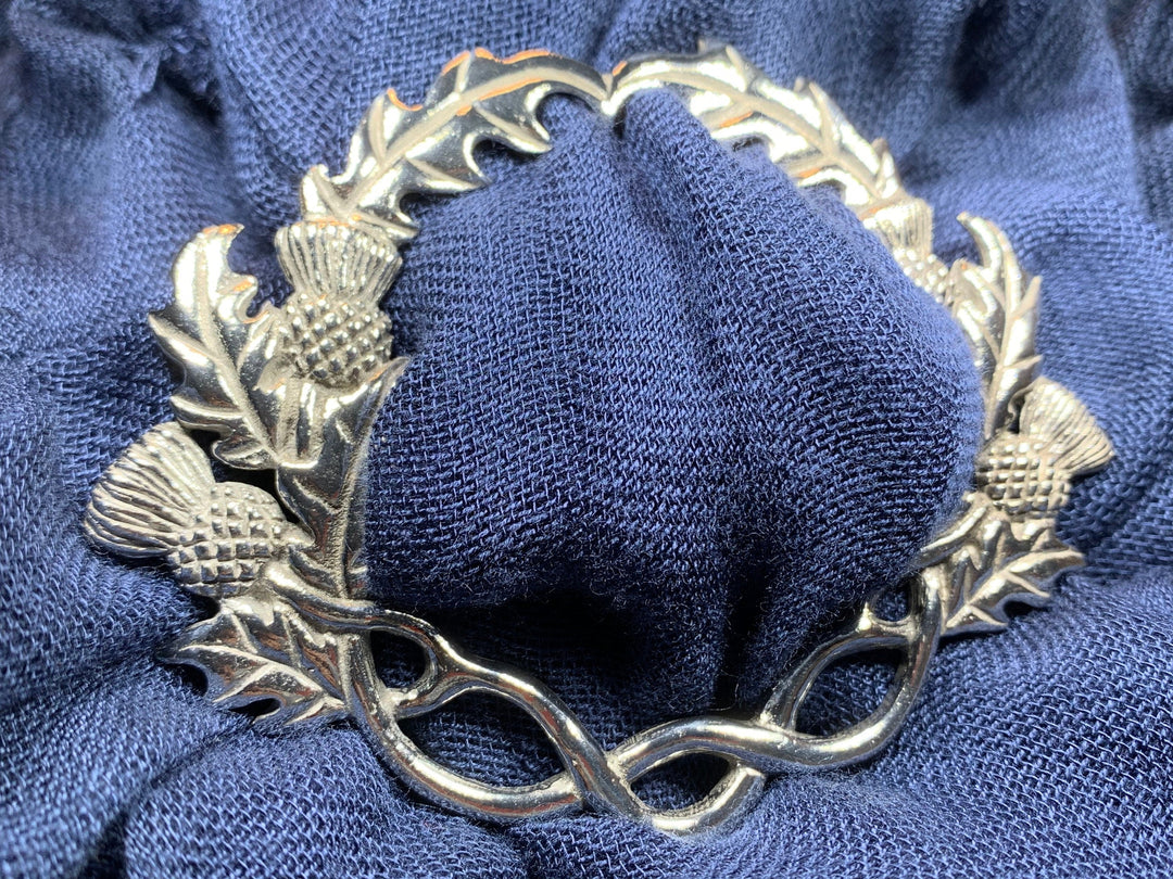 Scottish Thistle Pewter Scarf Ring