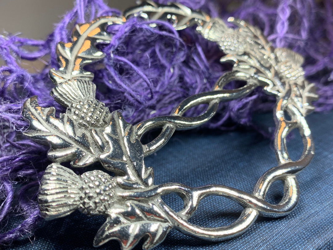 Scottish Thistle Pewter Scarf Ring