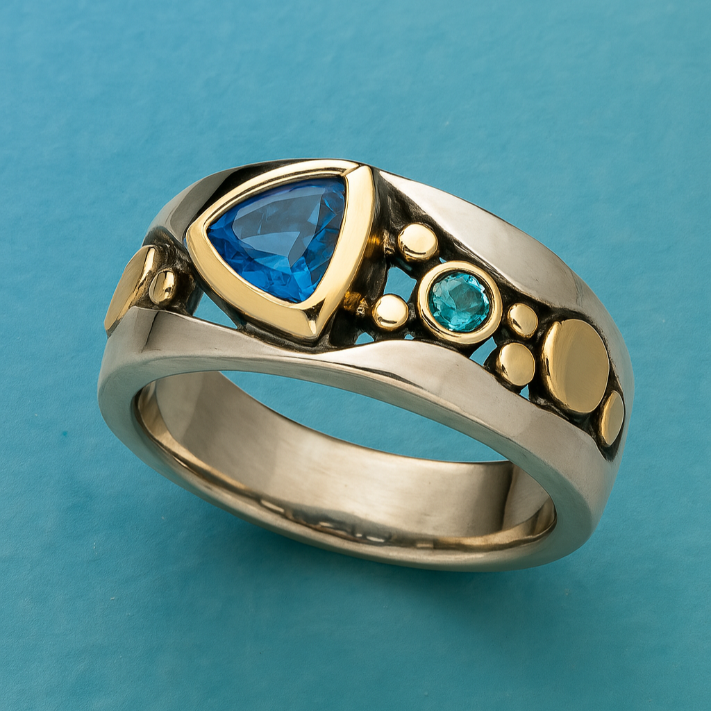 Vintage Blue Crystal Ring