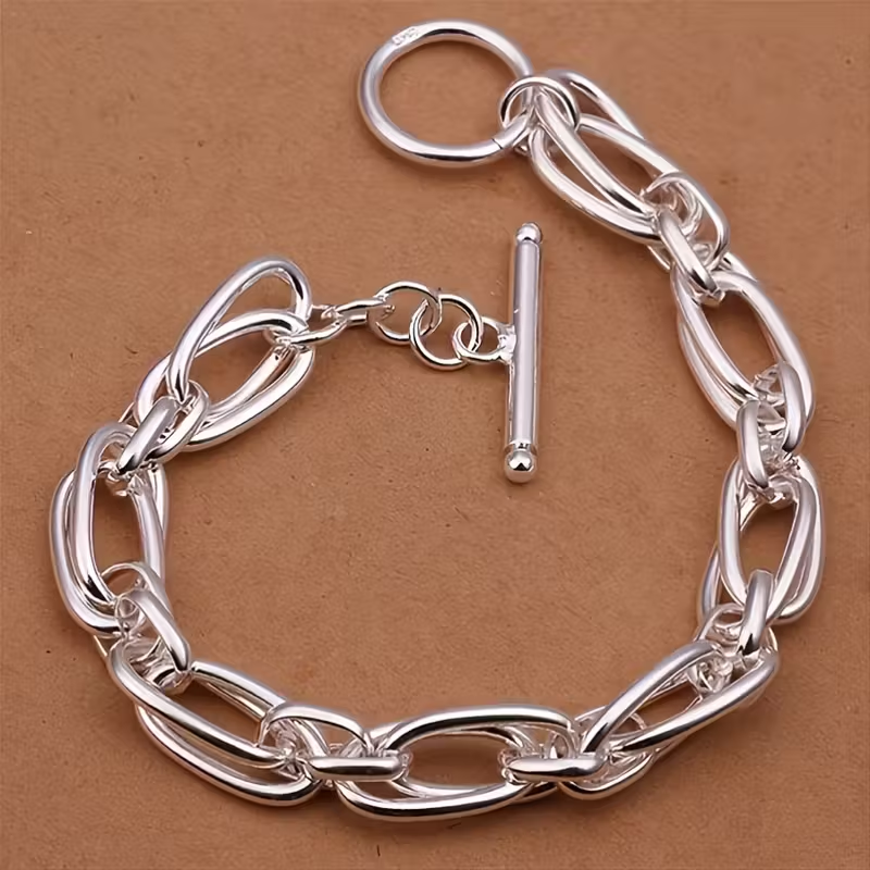 Clip Chain Silver Bracelet