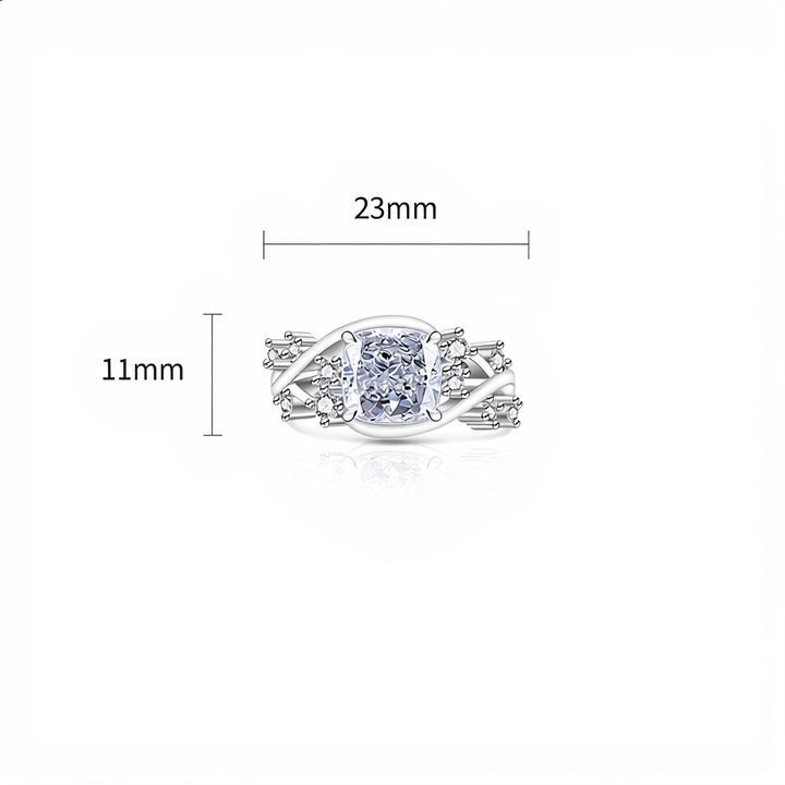 Ice Blossom Gem Ring | Silver