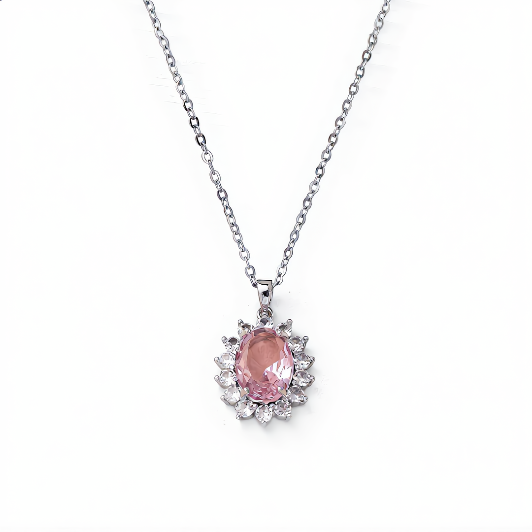 Gemstone Sunburst Necklace | Gold