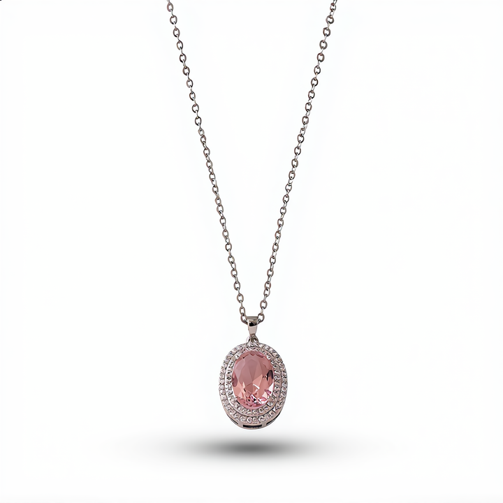 Gemstone Oval Necklace | Gold