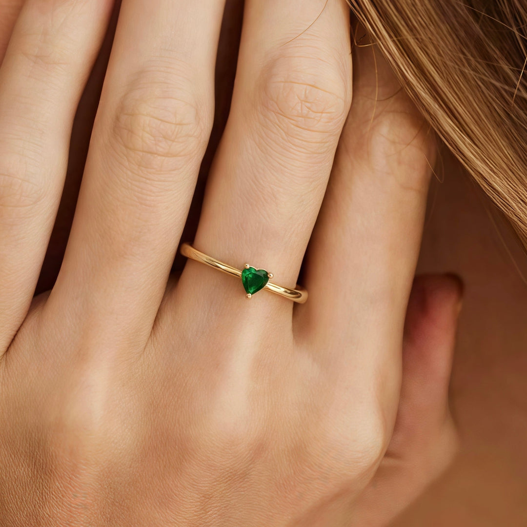 Be Your Best Self Heart Birthstone Ring