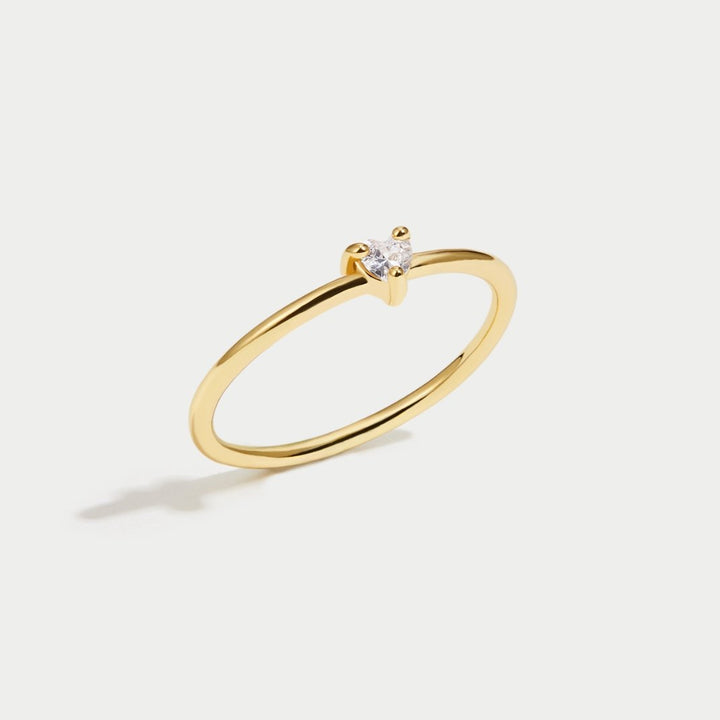 Love - Crystal Heart Ring