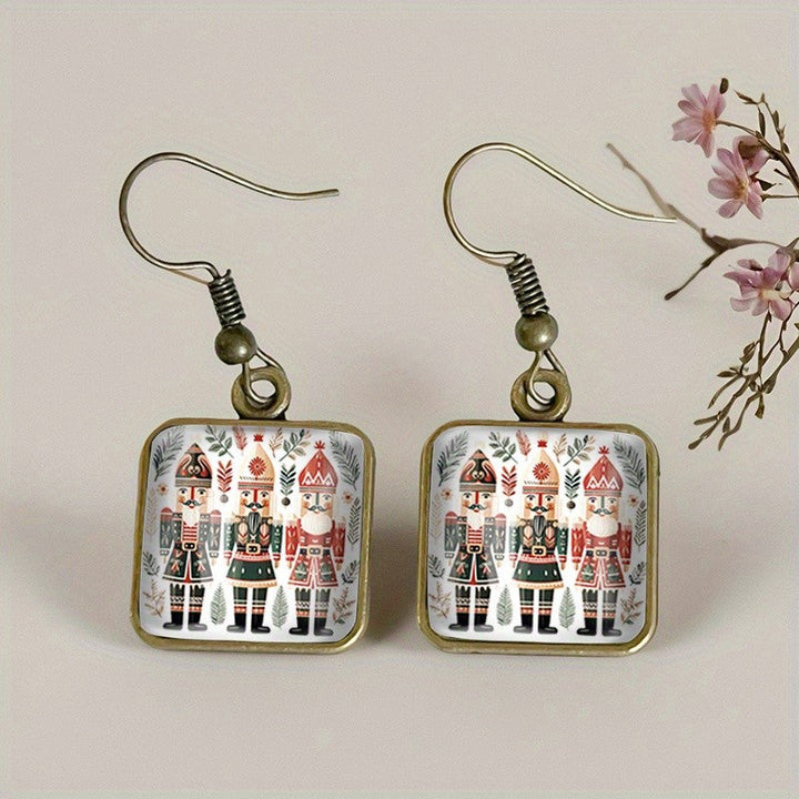 Vintage Nutcracker Square Earrings