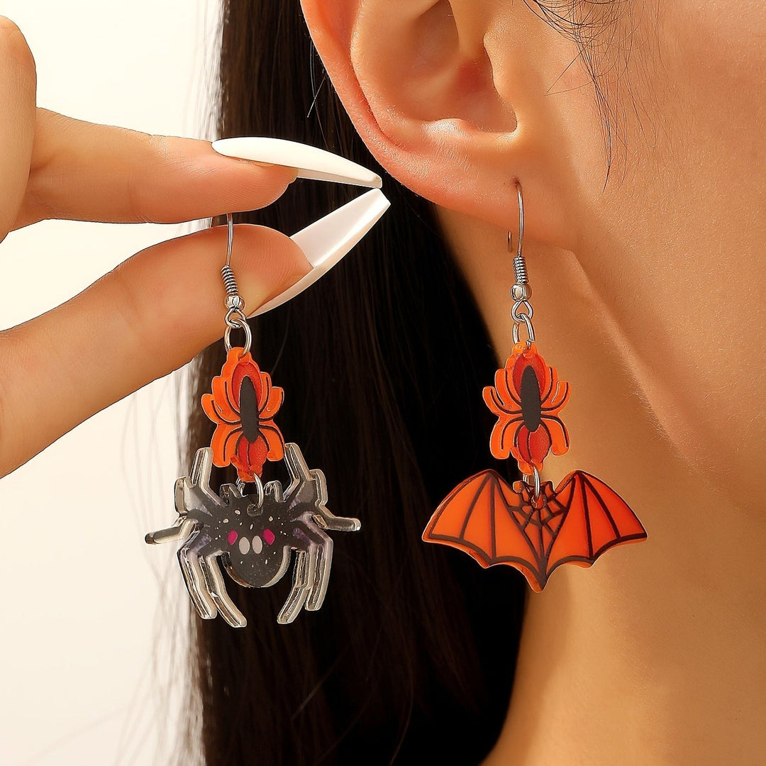 Gothic Spider Bat Dangle Earrings